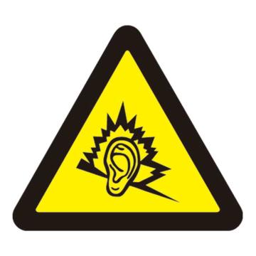 Raxwell GB安全警示标签-噪声有害，边长50mm，不干胶，RSSE0023 售卖规格：10张/包