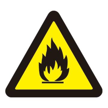 Raxwell GB安全警示标签-当心火灾，边长100mm，不干胶，RSSE0056 售卖规格：10张/包
