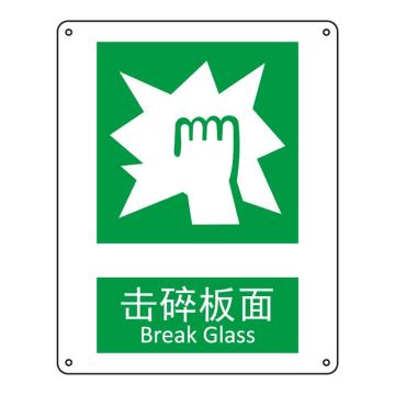 Raxwell GB安全标识击碎板面，250*315mm，1.5mm厚ABS板，RSSG0331 售卖规格：1张