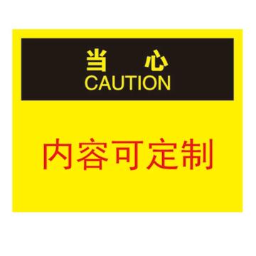 Raxwell OSHA安全标识当心-可定制内容，250*315mm，1mm厚铝板，RSSO1012 售卖规格：1张