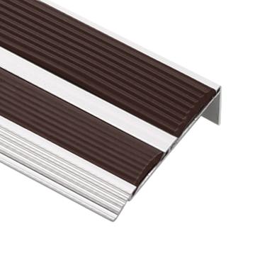 Raxwell 铝合金楼梯防滑条L型-棕色，宽70mmx高21mmx厚1mm，长度：1.5m，RSSA0052 售卖规格：1条