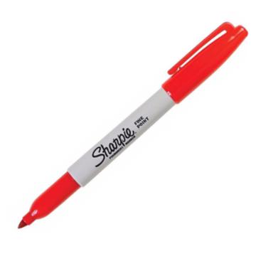 锐意 经济型持久性记号笔，30002 红色 精细1.0mm（替换：RJJ947） 售卖规格：12支/盒