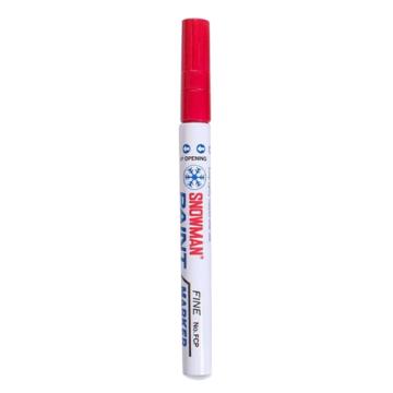 雪人/SNOWMAN 中粗记号笔，FCP-12红色 工业环保油漆笔线幅1-2mm 售卖规格：1支