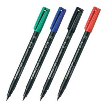 施德楼/STAEDTLER 油性胶片笔，317黑色 线幅1.0mm OHP胶片笔菲林笔速干不掉色光盘标记笔(10支/盒) 售卖规格：1支
