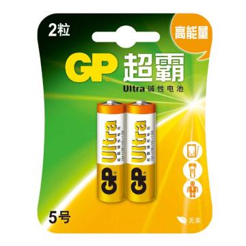 超霸 碱性电池5#，GP15A-L2 5号(LR6)电池（2节/卡） 售卖规格：1卡