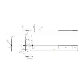 中铂 温度传感器 ，PT1000铝片+40cm（四芯线）