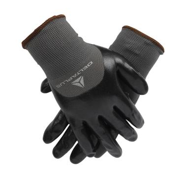 代尔塔/DELTAPLUS 丁腈发泡尼龙手套，201729，(VE727)灰色 点塑防滑 售卖规格：1双