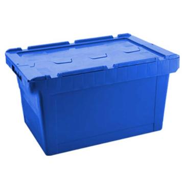英达斯贝克 斜插物流箱,蓝色,外尺寸:600×400×335mm，AWX6032翻盖物流箱 售卖规格：1个