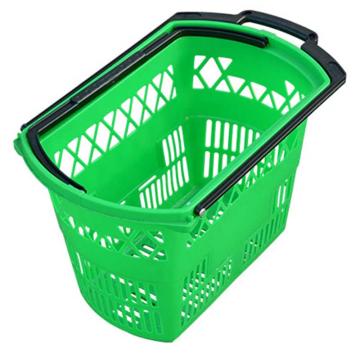 英达斯贝克 购物筐,手拖式超市篮,绿色，外尺寸:540×335×365mm 售卖规格：1个