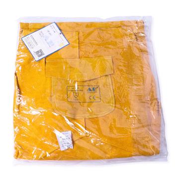 友盟 焊接围裙，AP-6101-L 金黄色全皮护胸吊带围裙 售卖规格：1件