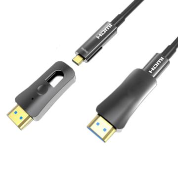 创乘/Checil HDMI线专业级，CC667-100 4K高清光纤HDMI线2.0版（单头易穿管）100米 黑色 售卖规格：1条