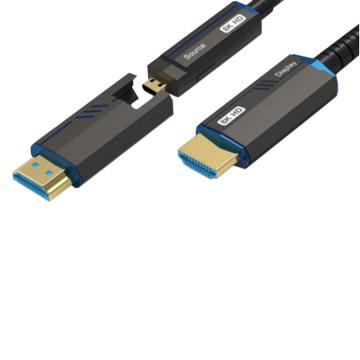 创乘/Checil HDMI线专业级，CC672-50 8K超清光纤HDMI线2.1版（单头易穿管）50米 黑色 售卖规格：1条
