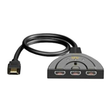 创乘/Checil HDMI线，CT043-3 4K高清HDMI切换器（直插式免供电）三进一出 黑色 售卖规格：1只