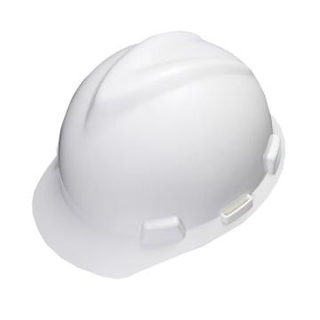 梅思安/MSA V-Gard PE标准型安全帽，10172901 白色，超爱戴帽衬，D型下颏带 售卖规格：1顶