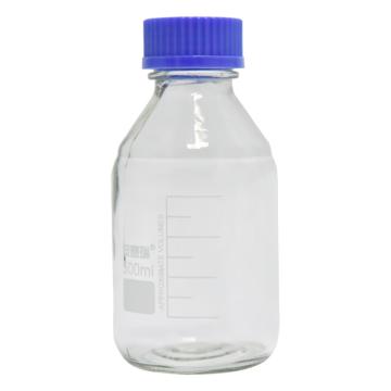 安赛瑞 蓝盖丝口试剂瓶（2个装）螺口 带刻度 大口瓶 白色透明 500ml，600638 售卖规格：2个/件