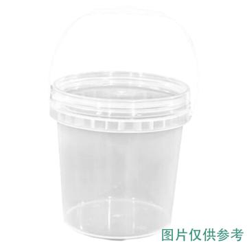 安赛瑞 透明广口塑料桶（圆形带手提）带盖、样品桶、涂料桶、留样收纳桶 3L，600596 售卖规格：1个