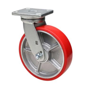 易得力 脚轮，78118-788-86A 重型8英寸800kg平顶万向高强度聚氨酯（TPU）铝芯脚轮 售卖规格：1个