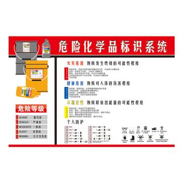 Raxwell 安全教育挂图-危险化学品标识系统，750mm（长）*500mm（宽），1.5mmABS塑料板，RSSJ0092 售卖规格：1个