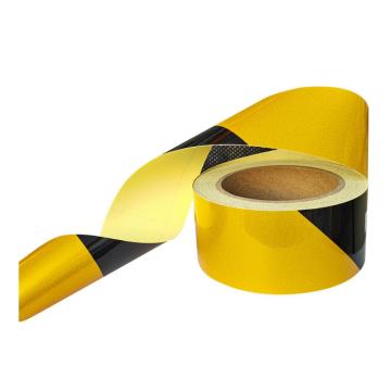 天意州 反光警示胶带-黄黑色50mm*22m，高亮反光材质，TYZ-23050902 售卖规格：1卷
