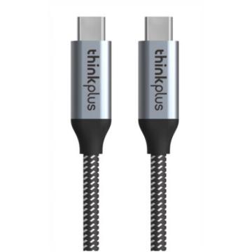 ThinkPlus 数据线，CC515H Type-C转Type-C全功能数据线4K视频线USB3.1/1.5米 黑灰 售卖规格：1个