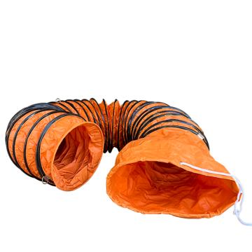 都德电气 PVC伸缩风管，内径600mm(24寸) 橙色 10米 三层夹网布 售卖规格：1个