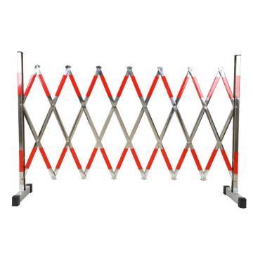 Raxwell 护栏，加厚款不锈钢伸缩隔离围栏，0.8×2.5m，0.8×2.5m 售卖规格：1个