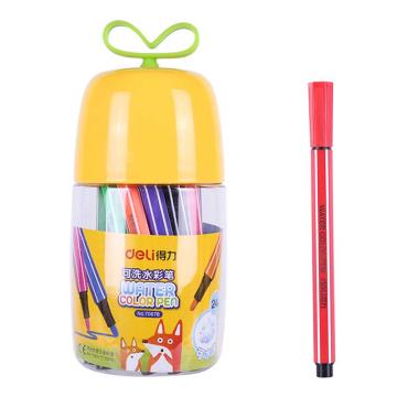 得力 24色水彩笔，70678 (混)(24色) 售卖规格：1筒