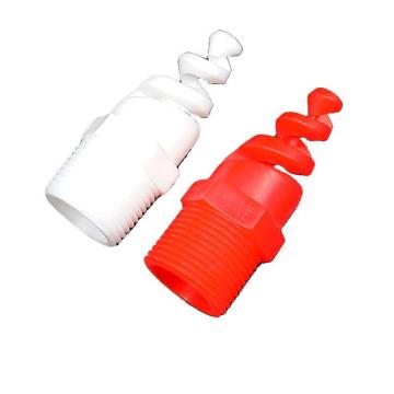 谦华智科 PP塑料脱硫耐酸洗涤塔外螺纹螺旋喷头喷嘴，红色3/4-DN20,6分外丝螺旋,高65mm,底径25mm 售卖规格：1个