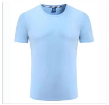 天意州 短袖T恤工作服 纯棉，TYZ-DX01 浅蓝色，XL 售卖规格：1件