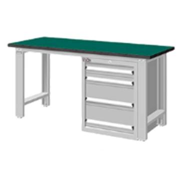 天钢 轻型工作桌，WBS-57041F 高宽深(mm):1500×750×800,耐磨桌板,带四抽边柜,不含安装 售卖规格：1台