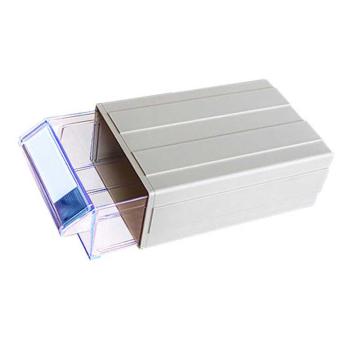 冰禹 加抽屉式收纳盒物料盒 ,F0(140×90×40),灰色，BYlj-302 售卖规格：1个