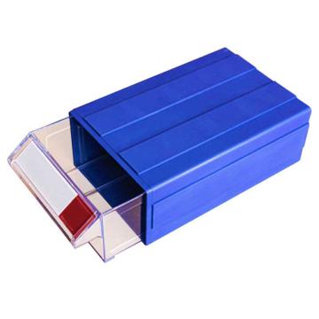 冰禹 加抽屉式收纳盒物料盒 ,F6(240×130×78),蓝色，BYlj-302 售卖规格：1个