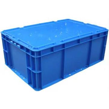 百盈塑料 塑料周转箱，BY106 EU4628带盖，外尺寸：600×400×290mm，蓝色 售卖规格：1个