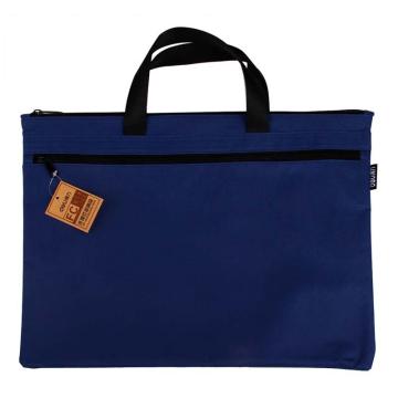得力 帆布手提袋文件袋/档案袋/公文包，5840 蓝色 A4 售卖规格：1只