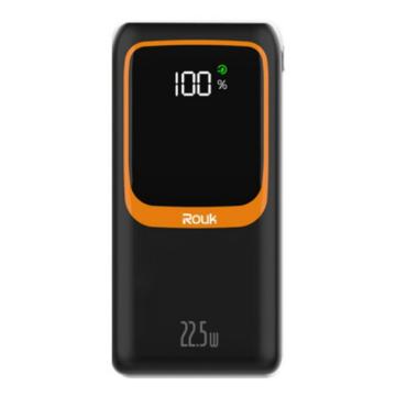 柔刻/ROUK 充电宝，H20 黑 20000毫安超薄小巧自带线迷你快充苹果华为 售卖规格：1台