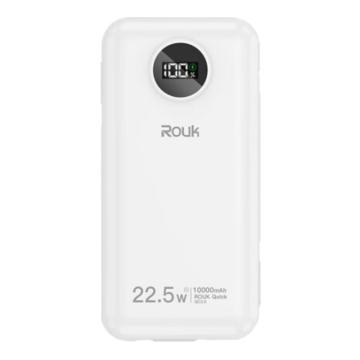 柔刻/ROUK 充电宝，S10 白 10000毫安 大容量充电宝 自带线苹果华为 售卖规格：1台