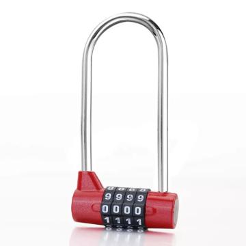 炬芯 锌合金U型长梁密码锁，锁体宽54mm 锁钩净高90mm 红色 售卖规格：1个