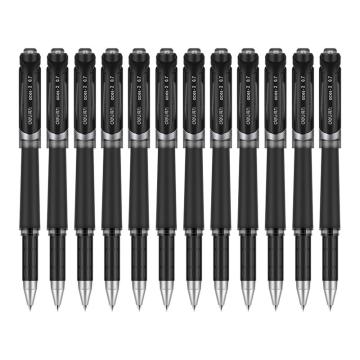得力 中性笔/水笔/签字笔，S21 黑色 0.7mm磨砂笔杆 售卖规格：12支/盒