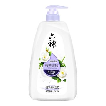 六神 清香爽肤沐浴露，栀子果+玉竹 750ml （水润型） 售卖规格：1瓶