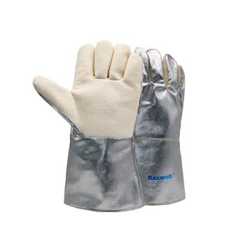 Raxwell 350℃耐高温手套(手背铝箔款)，RW2809 米白色，36cm，1副/袋 售卖规格：1副