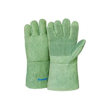 Raxwell 500℃耐高温手套(加固款)，RW2811 绿色，45cm，1副/袋 售卖规格：1副