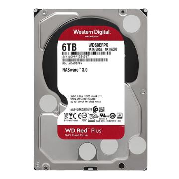 西部数据/WD 机械硬盘，WD60EFPX 6TB NAS硬盘 WD Red Plus 西数红盘Plus 5400转 256MB SATA CMR 售卖规格：1块