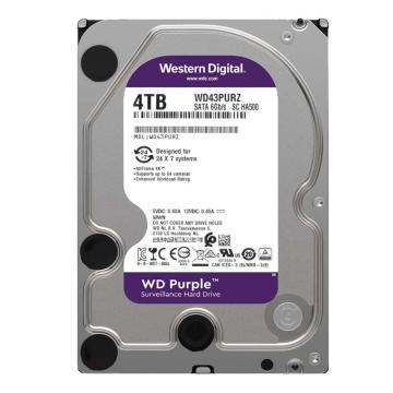 西部数据/WD 监控级硬盘，WD43PURZ 4TB 监控级硬盘 WD Purple 西数紫盘 256MB SATA CMR 售卖规格：1块