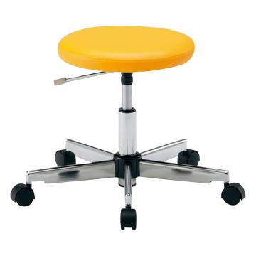 亚速旺/Asone 清洁多彩圆椅，2-671-04 无脚踏环，橙色 售卖规格：1个