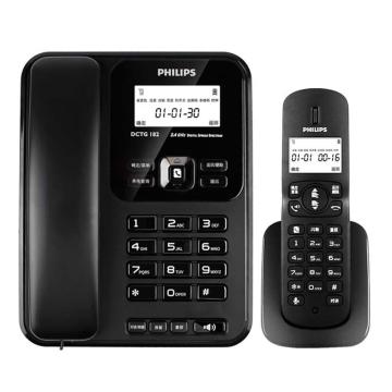 飞利浦/PHILIPS 子母电话机，DCTG-182 无线座机/子母机  黑色 售卖规格：1台