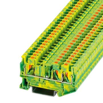 菲尼克斯/PHOENIX 接地端子 黄绿色，3211780 PT 4-TWIN-PE 售卖规格：50个/包