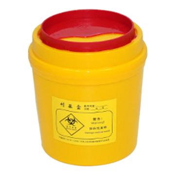 海斯迪克 HK-7010系列黄色小型废物桶，2L 圆形利器盒 售卖规格：1个