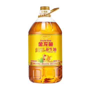 金龙鱼 食用油，纯香花生油5L食用油物理压榨