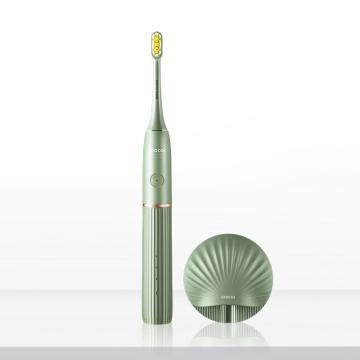 素士 电动牙刷，墙式国风小团扇D2绿