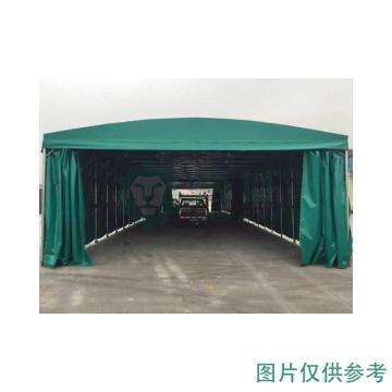 京路发 移动推拉帐篷，含左右围布和宽面围布最外面不围布，全绿色 售卖规格：1个